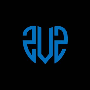 ZVZ harf logosu yaratıcı tasarımı. ZVZ benzersiz tasarım.