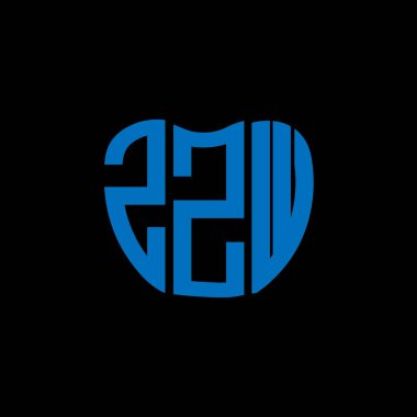 ZZW harf logosu yaratıcı tasarımı. ZZW benzersiz tasarım.