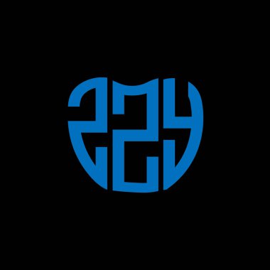 ZZY harf logosu yaratıcı tasarımı. ZZY benzersiz tasarım.
