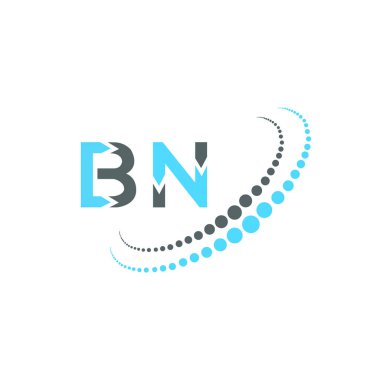 BN harf logosu yaratıcı tasarım. BN benzersiz tasarım.