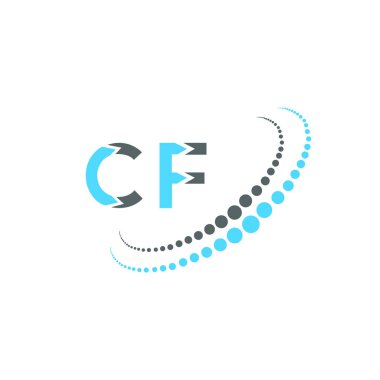 CF harf logosu yaratıcı tasarım. CF benzersiz tasarım.