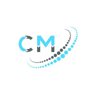 CM mektup logosu yaratıcı tasarım. CM benzersiz tasarım.