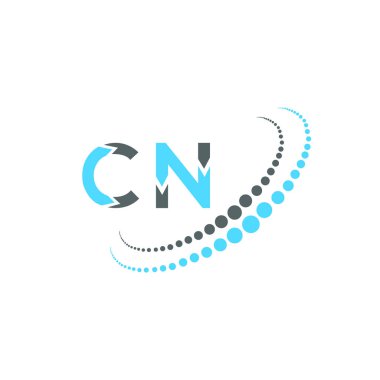 CN harf logosu yaratıcı tasarım. CN benzersiz tasarım.