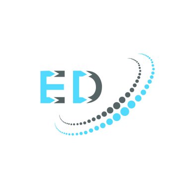 Ed Harflerin Yaratıcı Tasarımı. ED benzersiz tasarım.