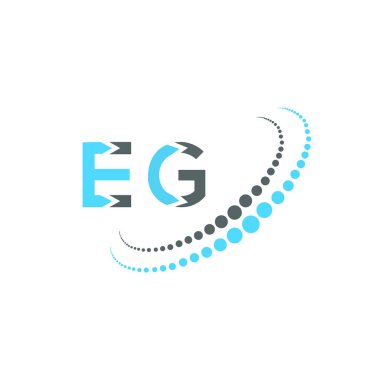 EG harf logosu yaratıcı tasarım. EG benzersiz tasarım.