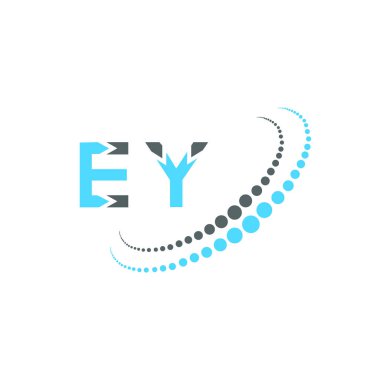 EY harfi logo yaratıcı tasarımı. EY benzersiz tasarım.