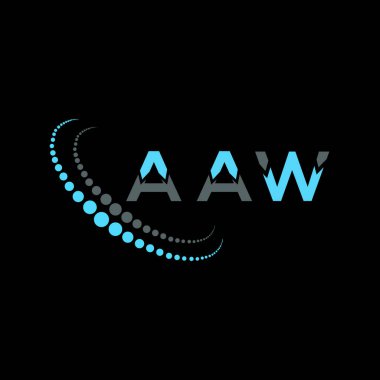 AAW harfli yaratıcı logo tasarımı. AAW benzersiz tasarım.