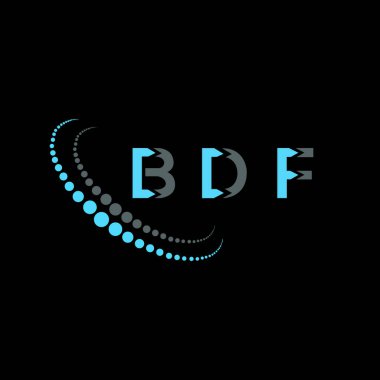 BDF mektup logosu yaratıcı tasarımı. BDF benzersiz tasarım.