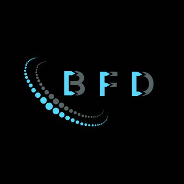 BFD mektup logosu yaratıcı tasarımı. BFD benzersiz tasarım.