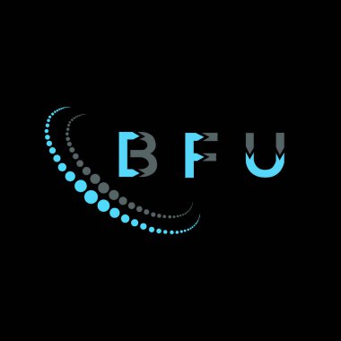 BFU harf logosu yaratıcı tasarımı. BFU benzersiz tasarım.