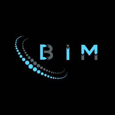 BIM mektup logosu yaratıcı tasarım. BIM benzersiz tasarım.