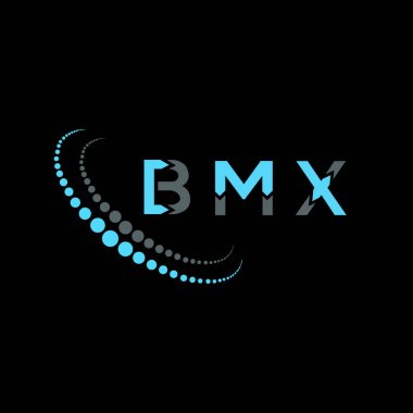 BMX harf logosu yaratıcı tasarım. BMX benzersiz tasarım.
