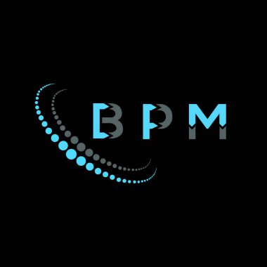 BPM mektup logosu yaratıcı tasarım. BPM benzersiz tasarım.
