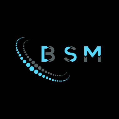 BSM mektup logosu yaratıcı tasarımı. BSM benzersiz tasarım.