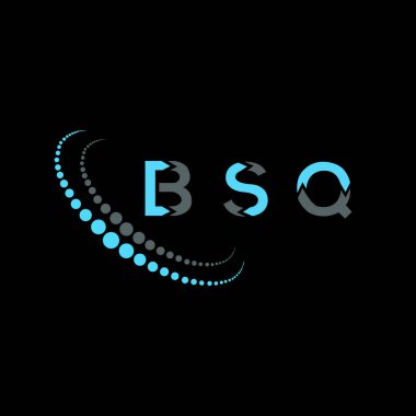 BSQ harf logosu yaratıcı tasarımı. BSQ benzersiz tasarım.