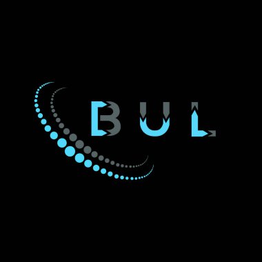 BUL harf logosu yaratıcı tasarımı. BUL benzersiz tasarım.