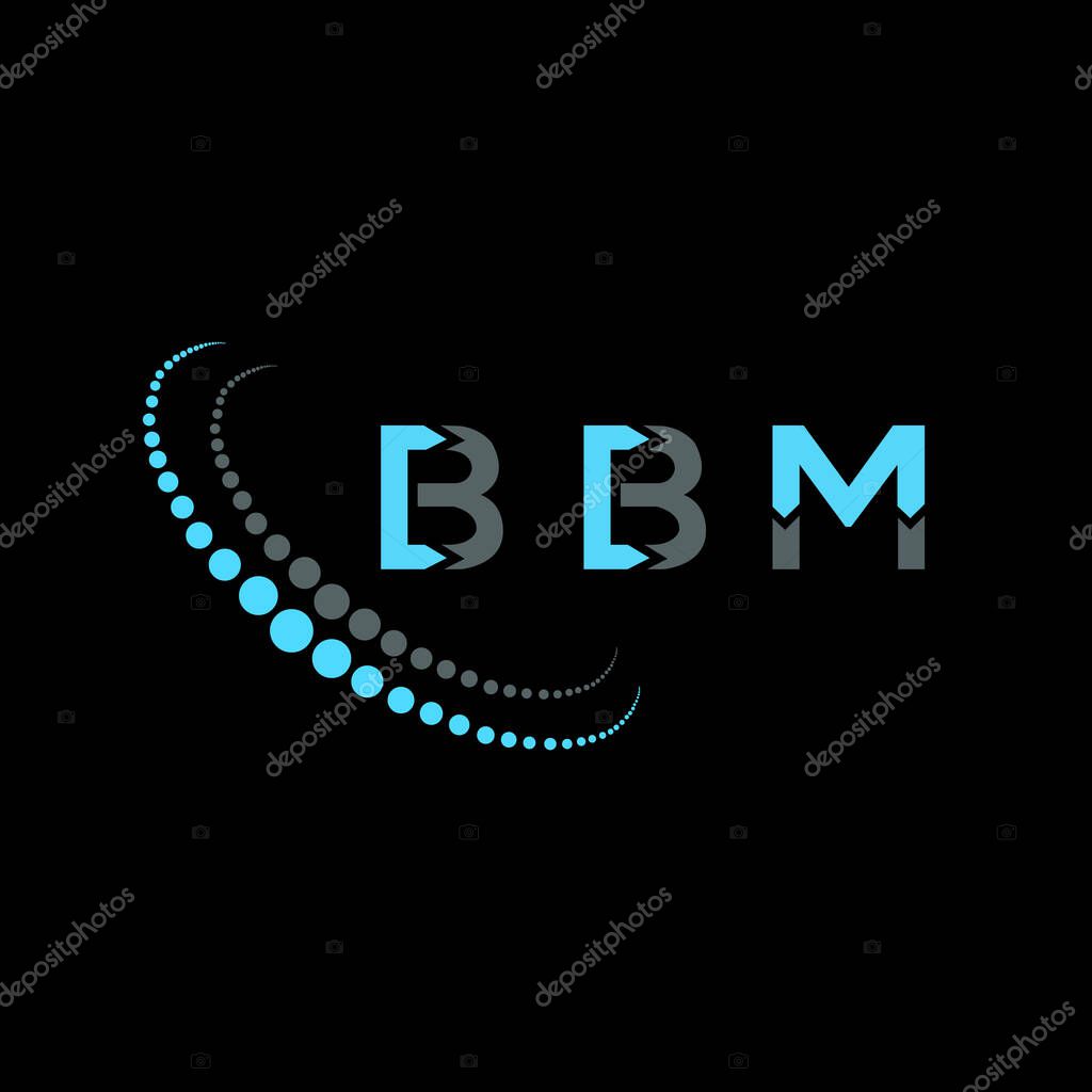 BBM letter logo creative design. BBM unique design.