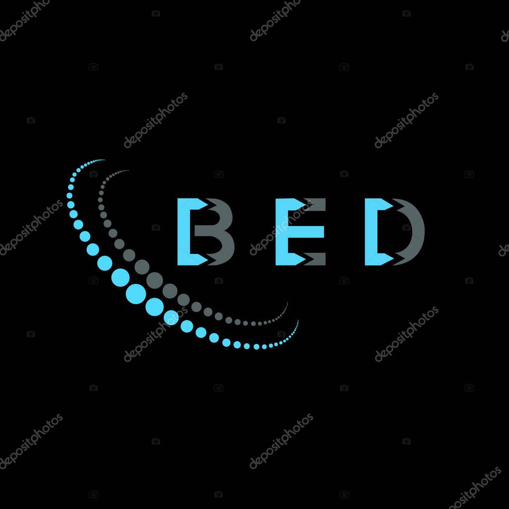 BED letter logo creative design. BED unique design.