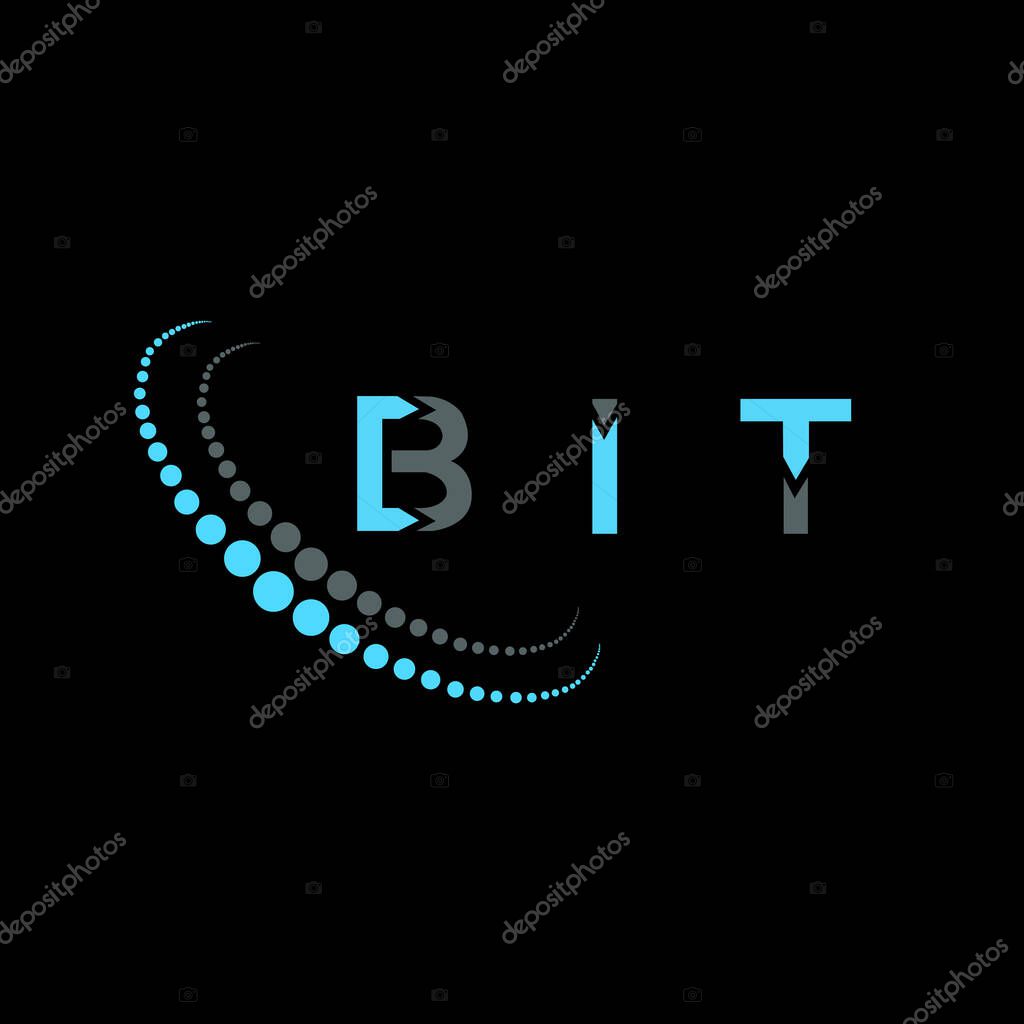 BIT letter logo creative design. BIT unique design.