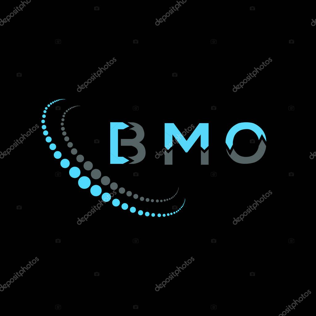 BMO letter logo creative design. BMO unique design.