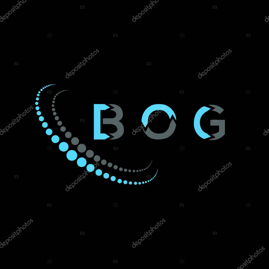 BOG letter logo creative design. BOG unique design.