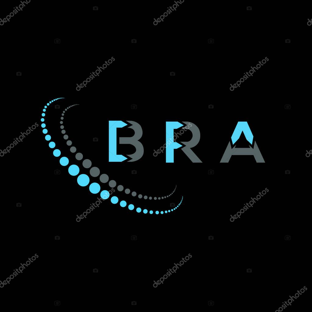 BRA letter logo creative design. BRA unique design.
