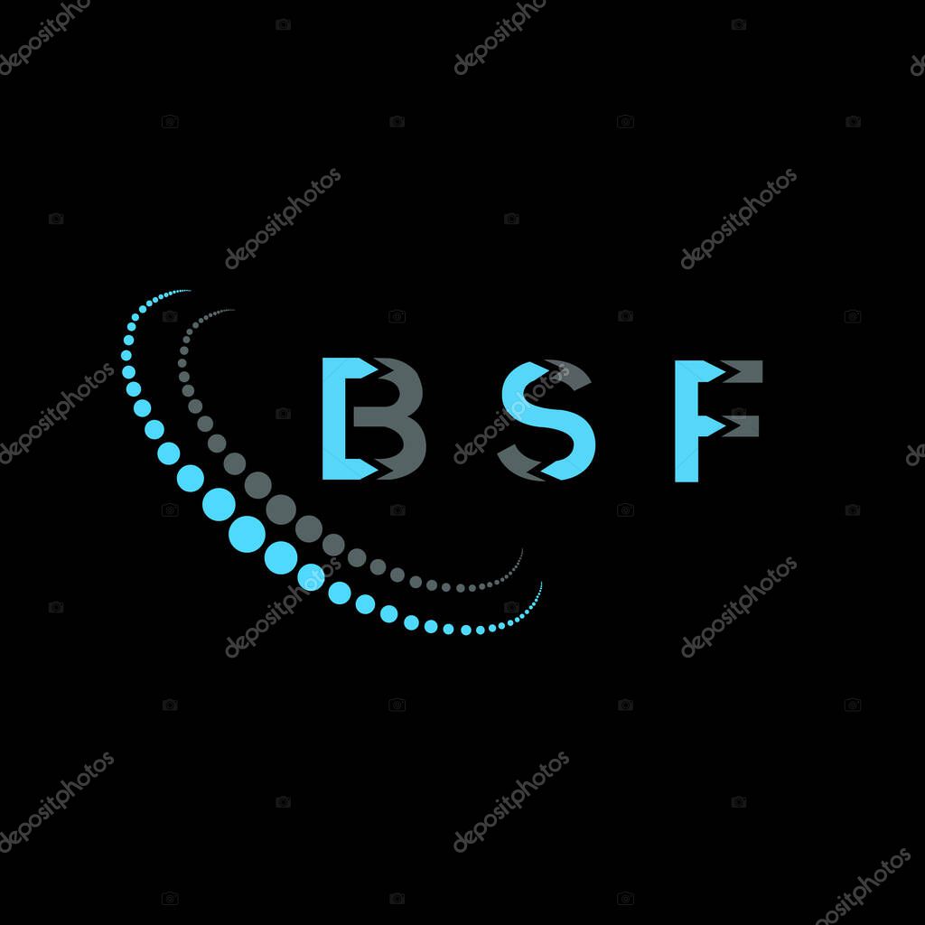 BSF letter logo creative design. BSF unique design.