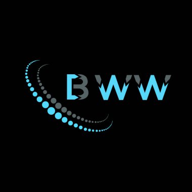 BWW harf logosu yaratıcı tasarımı. BWW benzersiz tasarım.