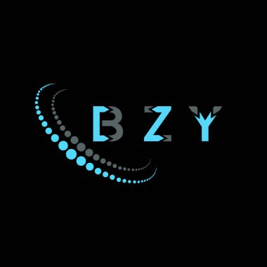 BZY harf logosu yaratıcı tasarımı. BZY benzersiz tasarım.