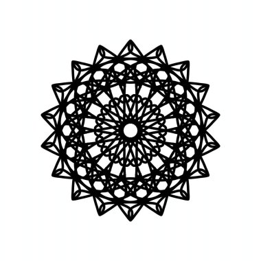 Mandala vektör tasarımı. Doğulu Arap süsü.