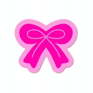 Hediyeler, kutlamalar, kartlar, davetiyeler, markalaşma ve şenlikli ambalajlar için canlı pembe etiket çizimi, neşeli ve neşeli bir aksan eklemek.