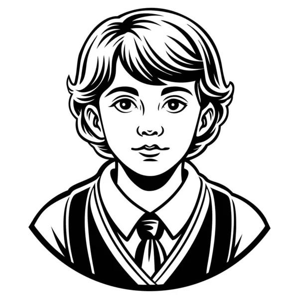 Sevimli küçük çocuk vektör çizim