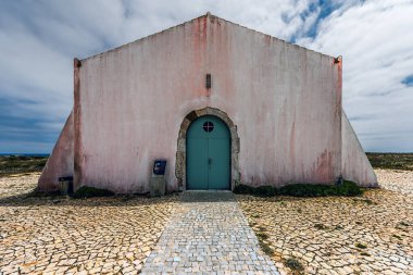 Sagres, Portekiz 28 Mayıs 2022: Sagres Okulu 'ndan kalanlar, Algarve' deki İber Yarımadası 'nın güneybatı ucu olan St. Vincent Burnu yakınlarındaki Sagres Sarayı olarak da bilinir..