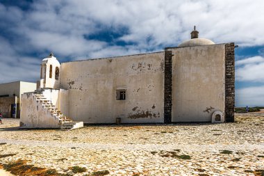 Sagres, Portekiz 28 Mayıs 2022: Sagres Okulu 'ndan kalanlar, Algarve' deki İber Yarımadası 'nın güneybatı ucu olan St. Vincent Burnu yakınlarındaki Sagres Sarayı olarak da bilinir..