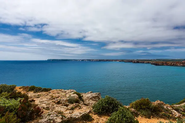Sagres, Portekiz 28 Mayıs 2022: Sagres Okulu 'ndan kalanlar, Algarve' deki İber Yarımadası 'nın güneybatı ucu olan St. Vincent Burnu yakınlarındaki Sagres Sarayı olarak da bilinir..