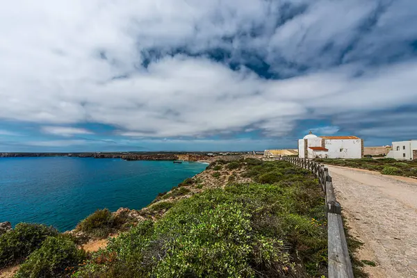 Sagres, Portekiz 28 Mayıs 2022: Sagres Okulu 'ndan kalanlar, Algarve' deki İber Yarımadası 'nın güneybatı ucu olan St. Vincent Burnu yakınlarındaki Sagres Sarayı olarak da bilinir..