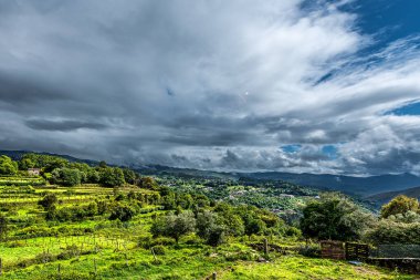 Penedas Geres, Portekiz 2 Mayıs 2024: Bu Ulusal Park verimli ormanlarla, kartpostal benzeri manzaralarla, nehirlerle ve bitki ve hayvan çeşitliliğiyle kaplı seyrek nüfuslu bir dağlık bölgedir..