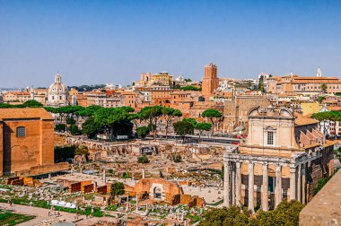 Roma, İtalya Sep 28, 2009: Roma Forumu, antik Roma 'da, çeşitli faaliyetler için çok amaçlı bir alan olarak hizmet veren, kamu hayatının kalbiydi..