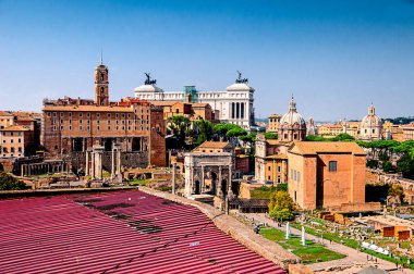 Roma, İtalya Sep 28, 2009: Roma Forumu, antik Roma 'da, çeşitli faaliyetler için çok amaçlı bir alan olarak hizmet veren, kamu hayatının kalbiydi..