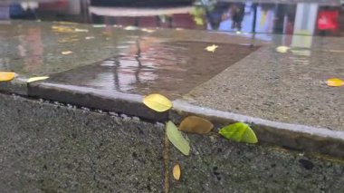 Yumuşak bir su akıntısı mermer bir taşın üzerinden yukarı doğru akar, sonra yavaşça iner, pürüzsüz ve sürekli bir yüzey hareketi yaratır..