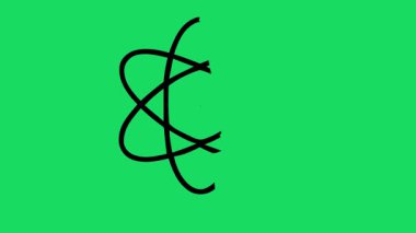 Atomik Sembol Simgesi Animasyon Atom Yapısı Bilim, Fizik ve Eğitim Sanatı.