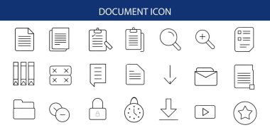 Belge Simgeleri Dosya, Dizin, PDF, Metin, Düzenleme ve Daha Fazla Ayarla.