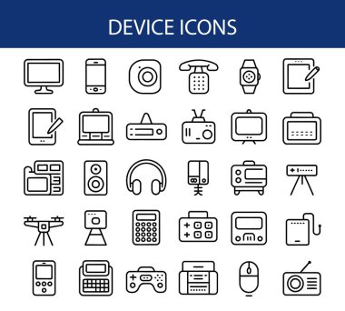 Aygıt Simgesi Ayarları: TV, Smartphone, Smartwatch, Tablet, Bilgisayar, Kamera, Radyo.