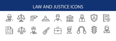 Hukuk ve Adalet Simgeleri Yasal Semboller, Ölçekler, Gavel, Mahkeme Belirledi.