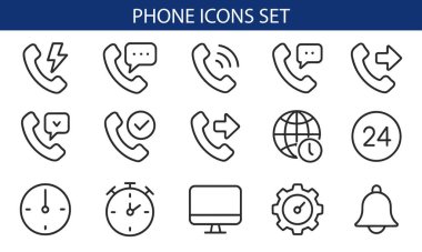 Telefon Simgeleri Ayarlandı: Arama, İletişim ve Satır.