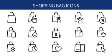 Alışveriş Torbası Simgeleri Perakende, E-ticaret.