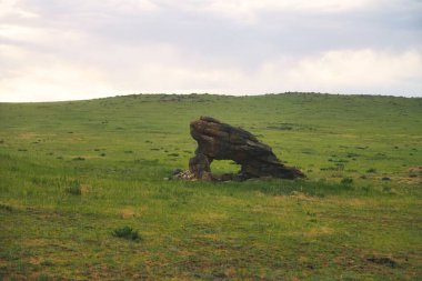 Moğolistan 'ın yağmurdan önceki güzel doğası
