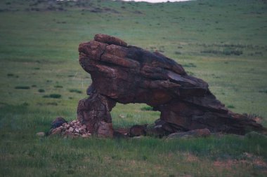 Moğolistan 'ın yağmurdan önceki güzel doğası