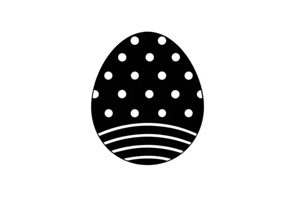 Puantiyeli ve çizgili Paskalya yumurtası.