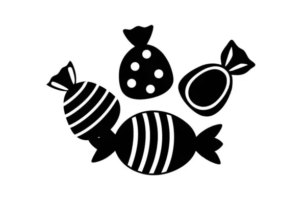 Pastel renkli Paskalya şekeri koleksiyonu vektör sanat çizimi